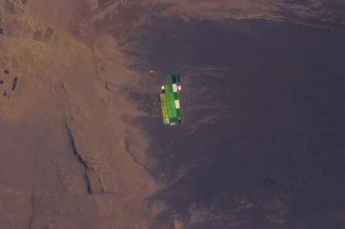 Salt evaporation ponds in the Atacama Desert free photo