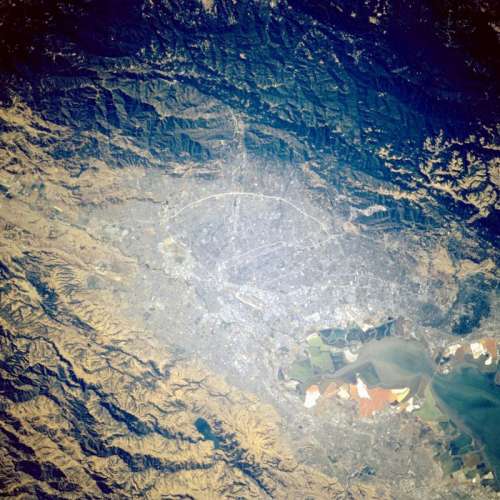 Satellite Image in 1994 of San Jose, California free photo