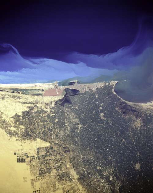 Satellite Image of Alexandria, Egypt free photo