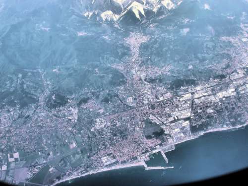 Satellite Image of Carrara, Italy free photo