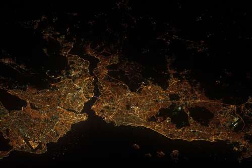 Satellite Image of Istanbul, Turkey free photo