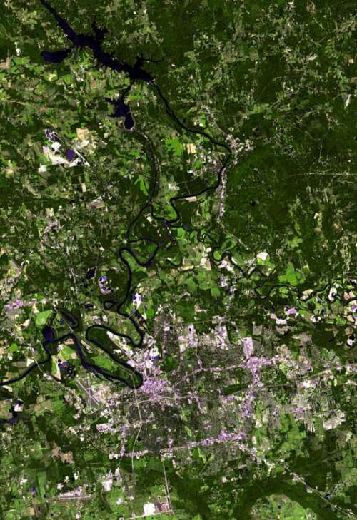 Satellite Image of Montgomery, Alabama free photo