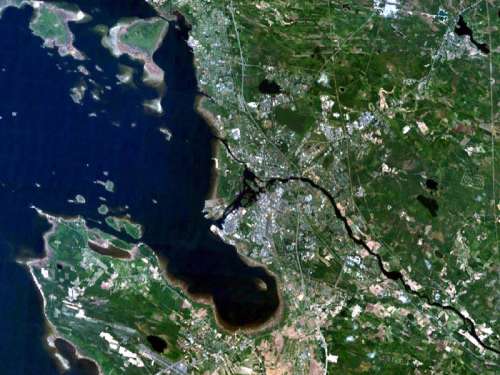 Satellite Image of Oulu in 2007 free photo