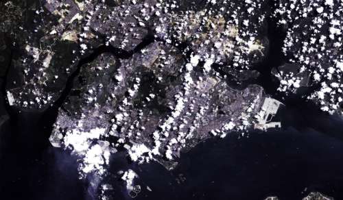 Satellite image of Singapore free photo