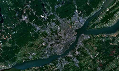 Satellite Image of Quebec City, Canada free photo