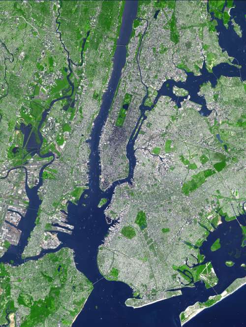 Satellite Imagery of New York City free photo