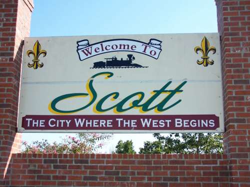 Scott Entrance Sign in Louisiana free photo