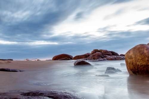 Seashore landscape in South Africa at Park Rynie free photo