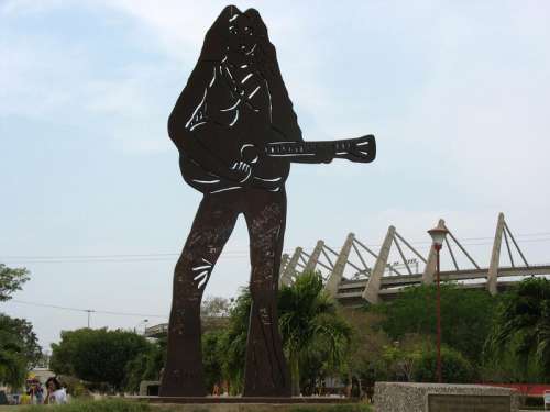 Shakira Singer Statue in Baranquilla, Colombia free photo