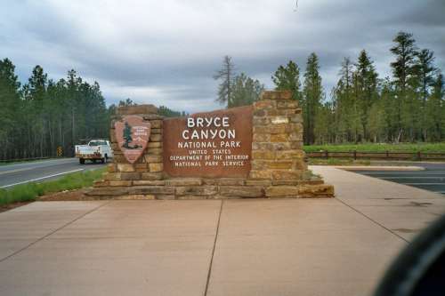 Sign of Bryce Canyon National Park, Utah free photo