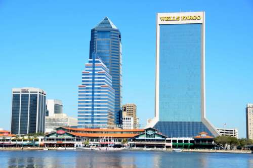 Skyline and towers in Jacksonville, Florida free photo