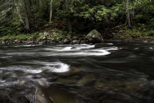 Smooth Whiskey Rapids at Algonquin Provincial Park, Ontario free photo