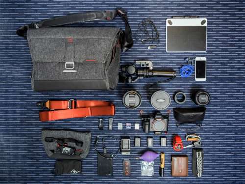 Sony Camera bag and Gear free photo