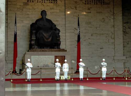 Statue inside the CKS memorial in Taipei, Taiwan free photo