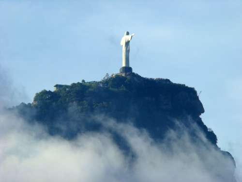 Statue of Christ on a hill in Malaysia free photo