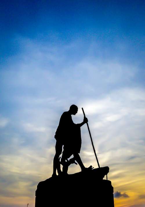 Statue of Ghandi in Chennai, India free photo