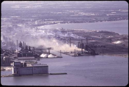 Steel production at Bethlehem Steel in Buffalo, New York free photo