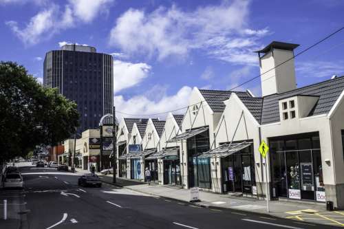 Streets and sky of Wellington, New Zealand free photo