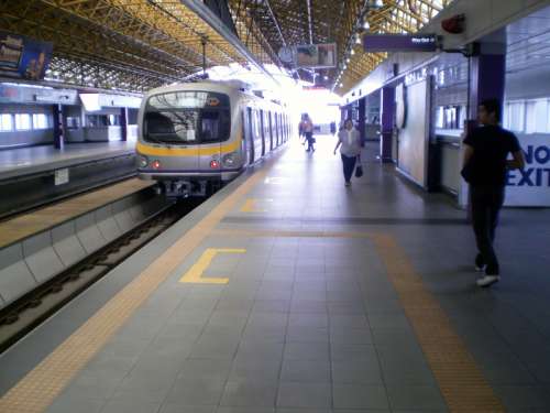 Subway Platform Area in Quezon City, Philippines free photo