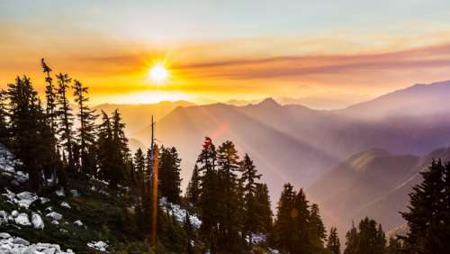 Sunlight and Sunset in Washington free photo