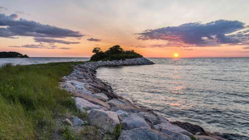 Sunset and Dusk landscape over Cape Cod, Massachusetts free photo