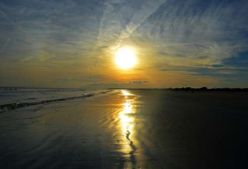 Sunset Over the Beach Landscape in South Carolina free photo