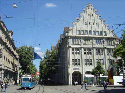 The Bahnhofstrasse in Zurich free photo