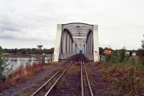 The bridge over Torne river  in Tornio, Finland free photo