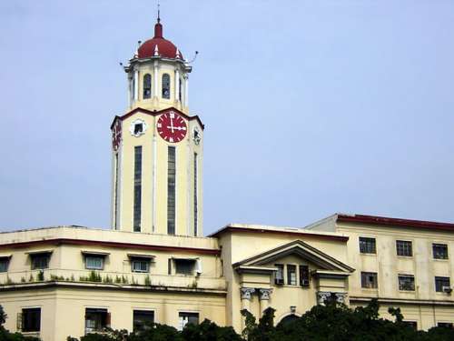 The clock tower of the Manila City Hall in Philippines free photo