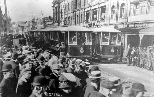 The opening of the Launceston Municipal Tramway in 1911 in Tasmania, Australia free photo