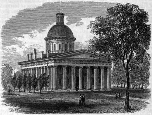 The Third Indiana Statehouse in Indiana from 1835 to 1877 free photo