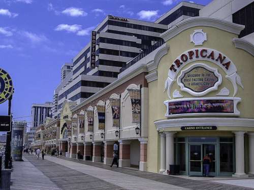 The Tropicana from the boardwalk in Atlantic City, New Jersey free photo