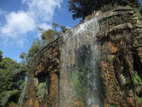 The waterfall on the Colline du Château in Nice, France free photo
