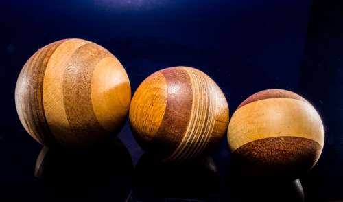 Three Wooden Balls free photo