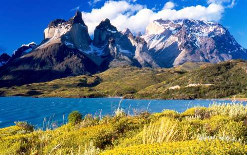 Torres del Paine majestic Landscape in Chile free photo