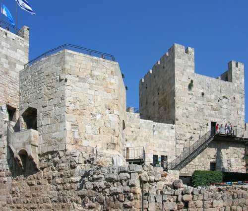 Tower of David stone structure in Jerusalem, Israel free photo