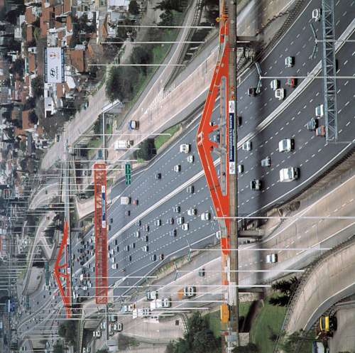 Traffic, bridges, and highways in Buenos Aires, Argentina free photo
