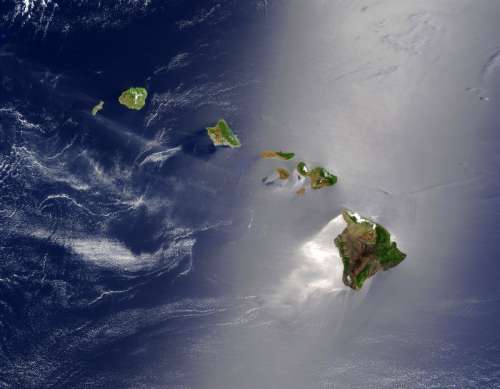 True Color of Hawaii from Space free photo