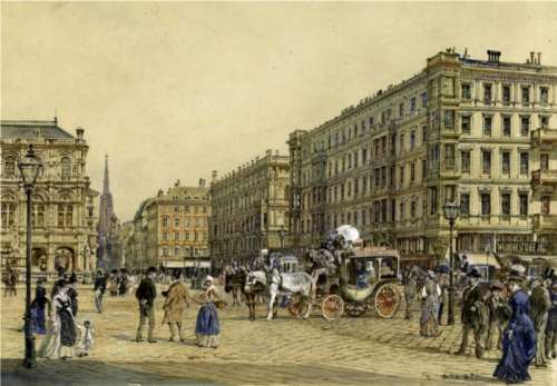 Vienna Ringstraße and State Opera around 1870 in Austria free photo