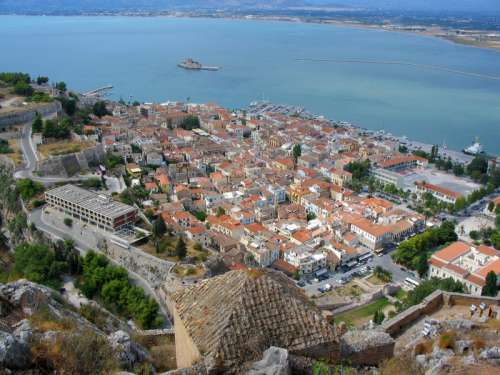 View from Palamidi in Greece free photo