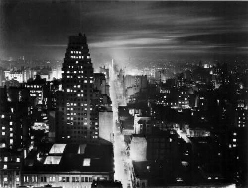 View of Avenida Corrientes in 1936 in Buenos Aires, Argentina free photo