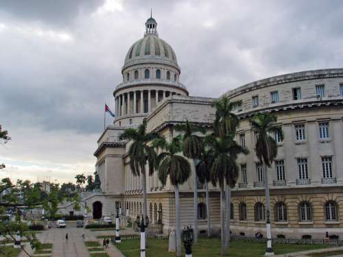 View of the Capital building in Havana, Cuba free photo