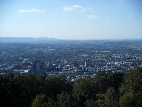 View of Reading from the top of the hill in Pennsylvania free photo