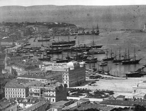  View of Trieste in 1885 in Italy free photo