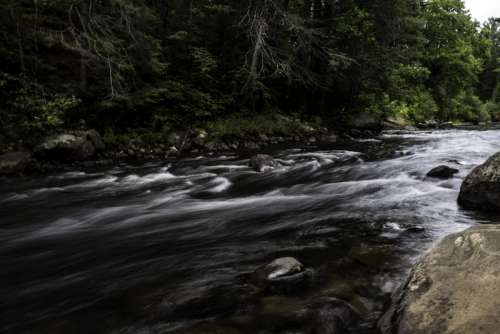 View of Whiskey Rapids at Algonquin Provincial Park, Ontario free photo