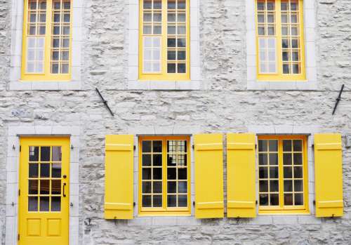 Walls and Windows in Quebec City, Canada free photo