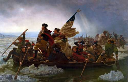 Washington Crosses the Delaware painting to Trenton, New Jersey free photo