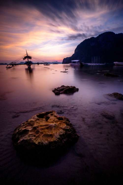 Watercraft in the Bay at El Nido, Philippines free photo