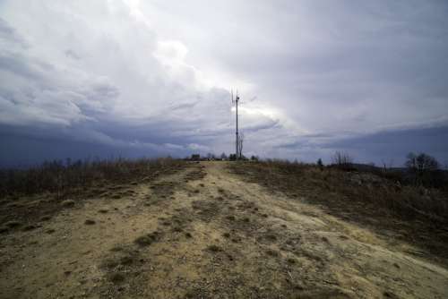 Weather tower in the distance at the top of Sassafras Mountain, South Carolina free photo