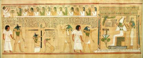 Weighing of the heart scene from the Book of the Dead, Egypt free photo